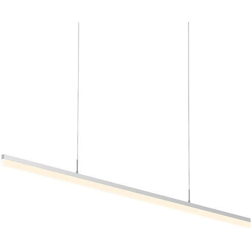 Stiletto LED 59.5 inch Bright Satin Aluminum Pendant Ceiling Light