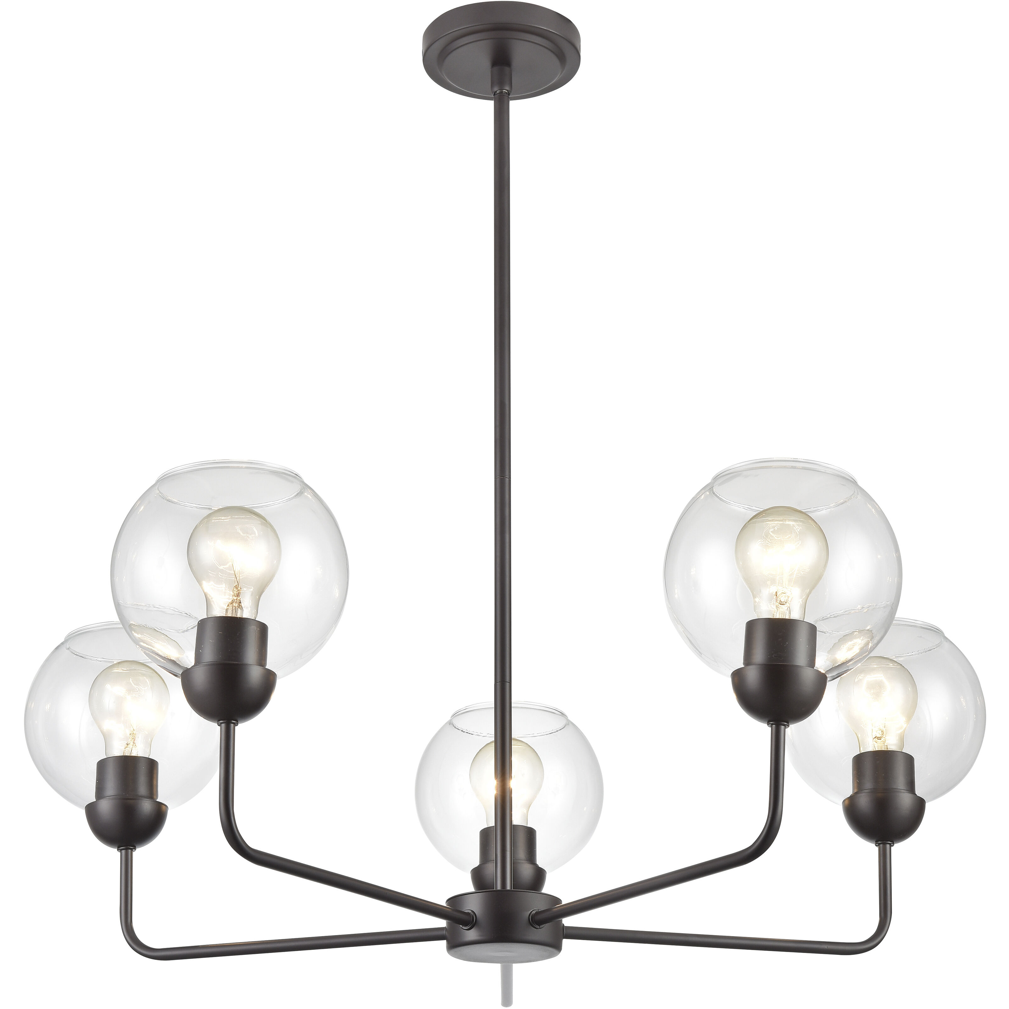 Boman 5 Light 28 inch Oil Rubbed Bronze Chandelier Ceiling Light
