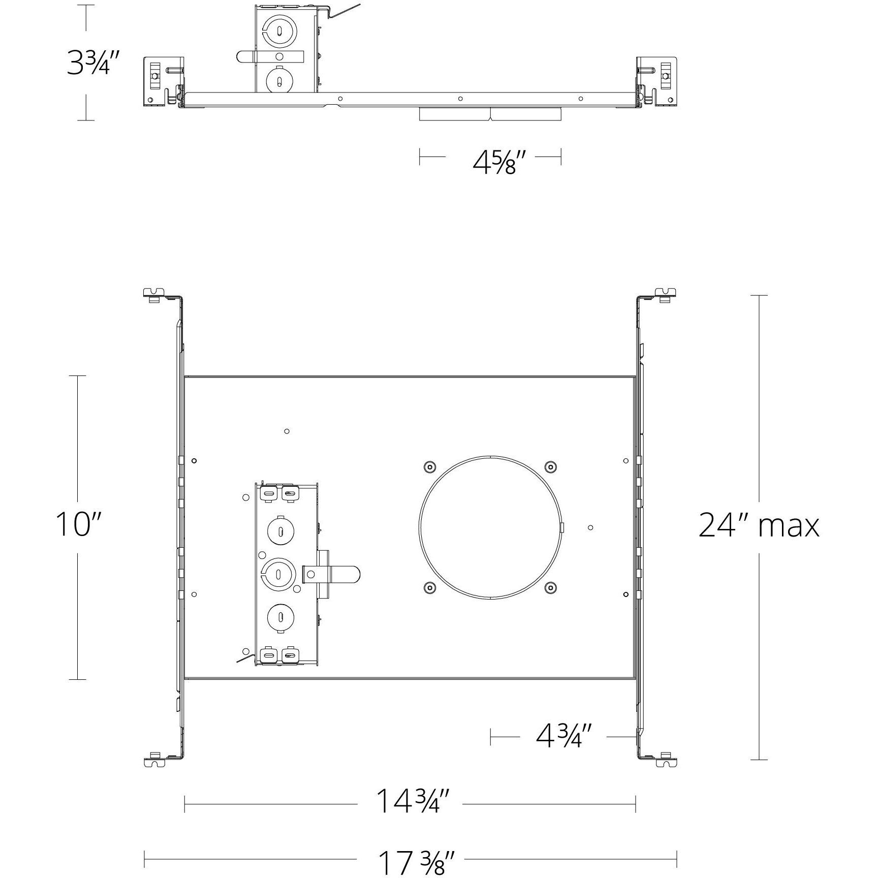 FQ Integrated LED Galvanized Steel Recessed Housing, 4" Housing