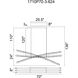 Saber 70 inch Brass Chandelier Ceiling Light