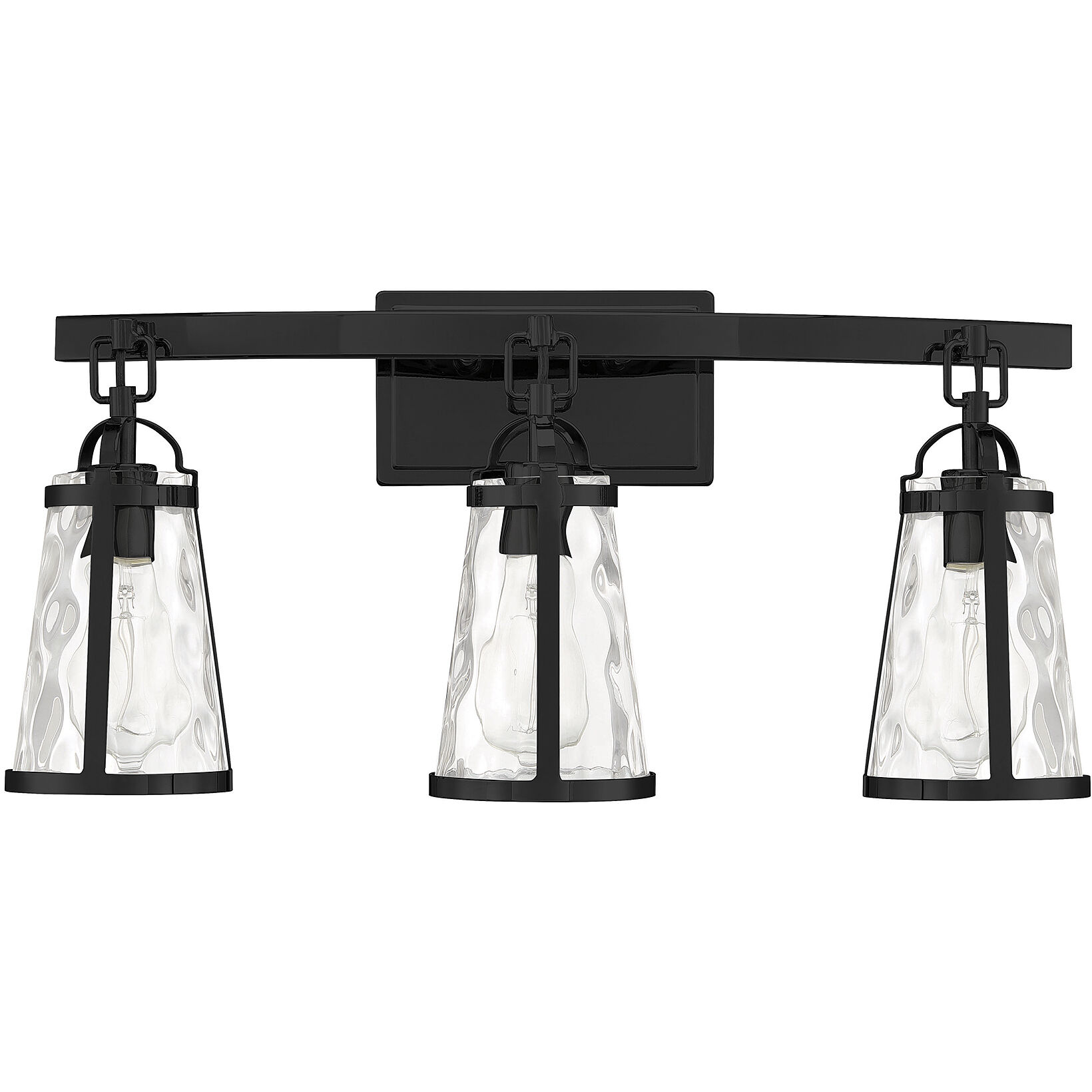 Albany 3 Light 24 inch Black Bathroom Vanity Light Wall Light