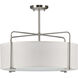 Kempsey 3 Light 22 inch Brushed Nickel Semi-Flush Mount Convertible Ceiling Light