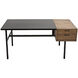 Algeron 66 X 28 inch Dark Walnut with Matte Black Desk