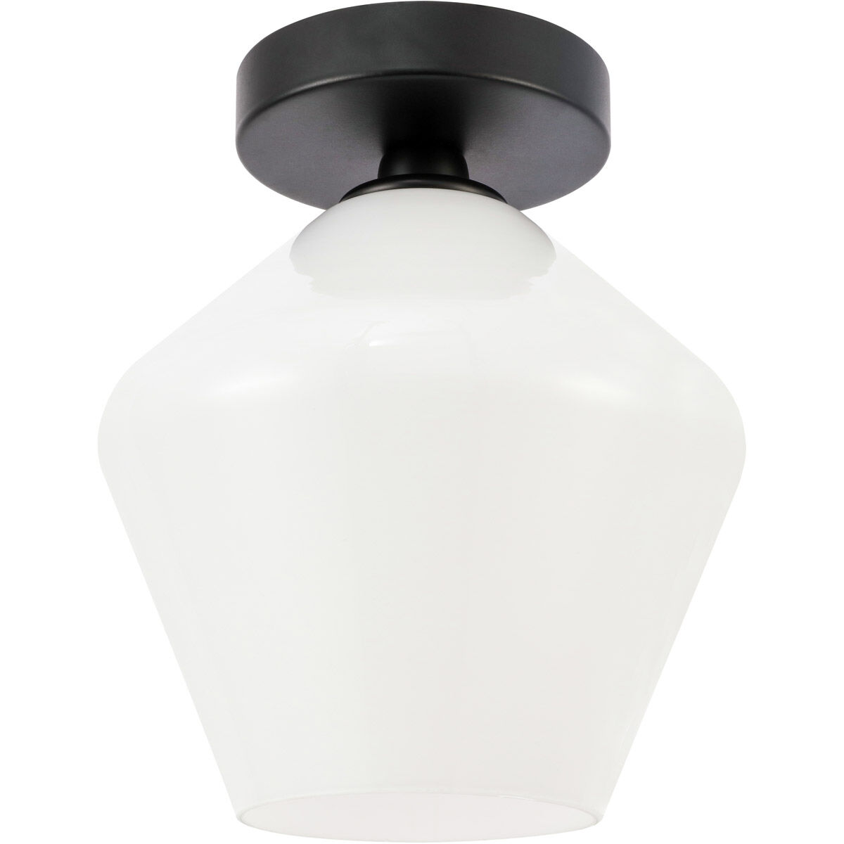 Rochester 1 Light 8 inch Black Flush Mount Ceiling Light