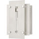 Utrecht 1 Light 10 inch Brushed Nickel Accents Outdoor Wall Lantern