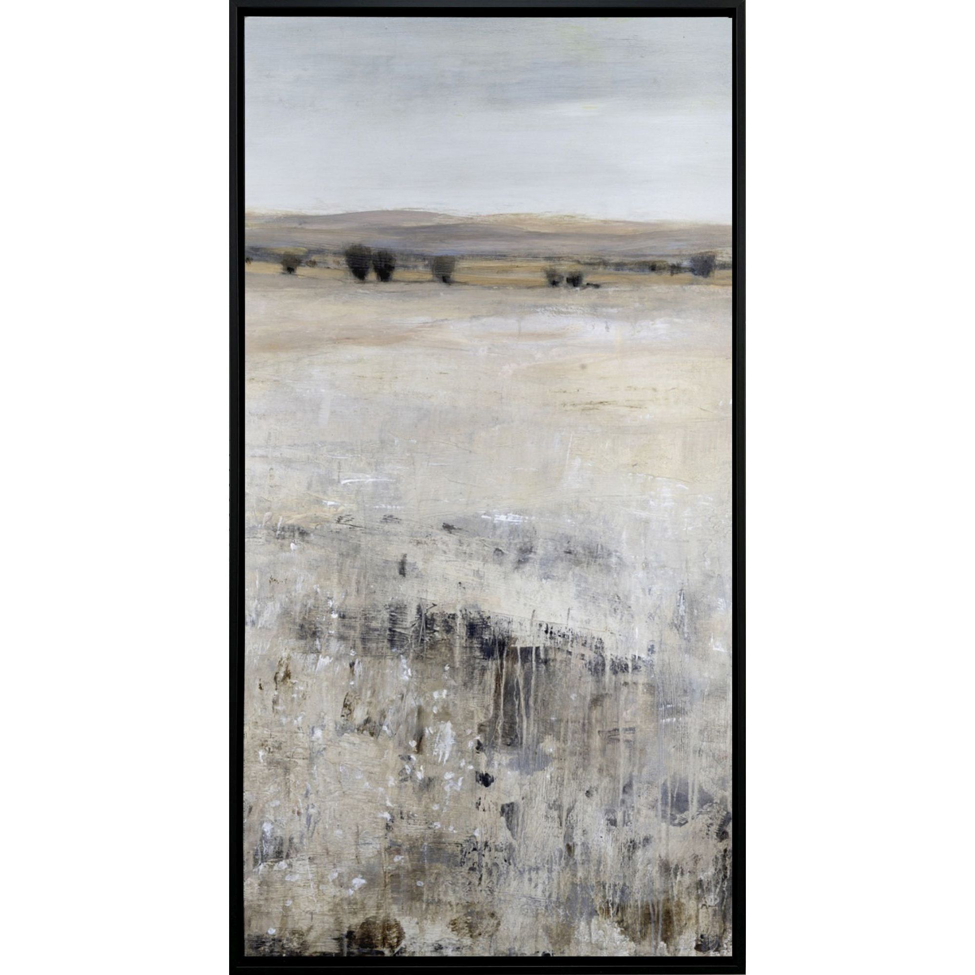 Wild Pasture Gray and Beige and Blue and Multi Canvas