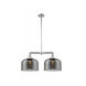 Franklin Restoration X-Large Bell 2 Light 21 inch Polished Chrome Chandelier Ceiling Light in Plated Smoke Glass, Franklin Restoration