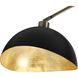 Luna Bella 92 inch 9 watt Weathered Brass and Black Arc Floor Lamp Portable Light