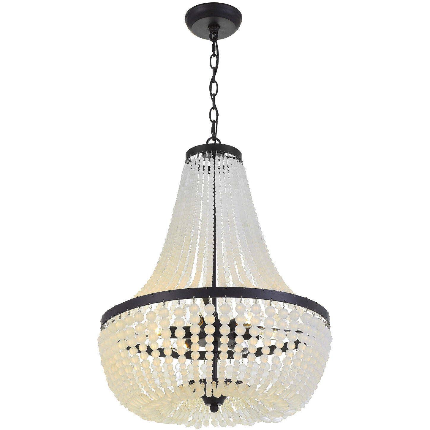 Rylee 6 Light 18.75 inch Matte Black Chandelier Ceiling Light