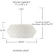Boca 6 Light 29.5 inch Chalk White Pendant Ceiling Light