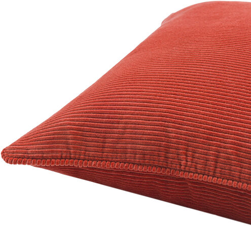 Corduroy 20 inch Orange Pillow Kit in 20 x 20, Square