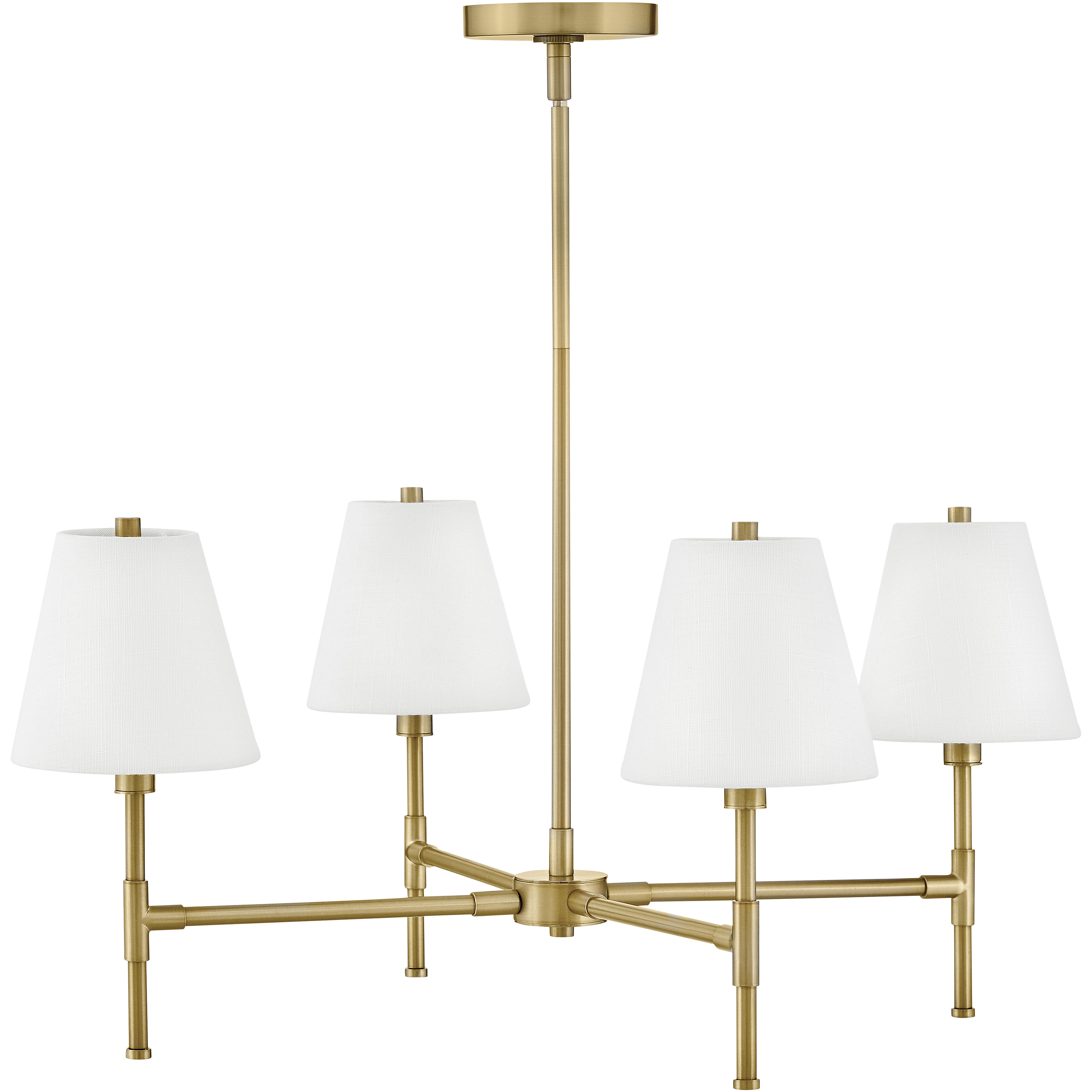Beale 4 Light 28 inch Lacquered Brass Chandelier Ceiling Light