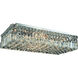 Maxime 6 Light 12 inch Chrome Flush Mount Ceiling Light in Royal Cut