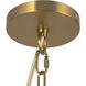 Alora Mood Sloan 3 Light 30 inch Brushed Gold and White Linen Chandelier Ceiling Light