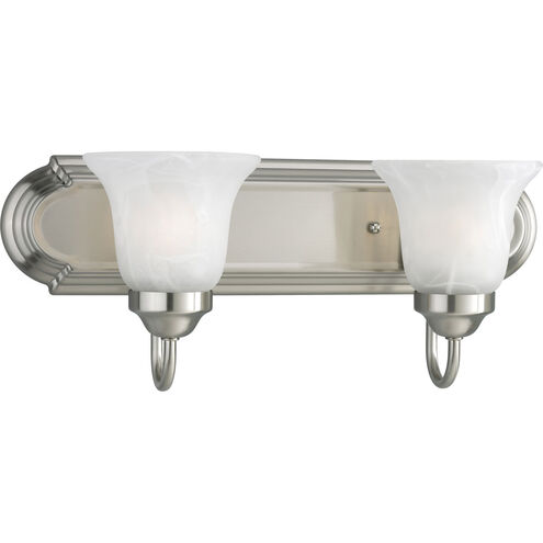 Builder Bath 2 Light 18 inch Brushed Nickel Bath Vanity Wall Light