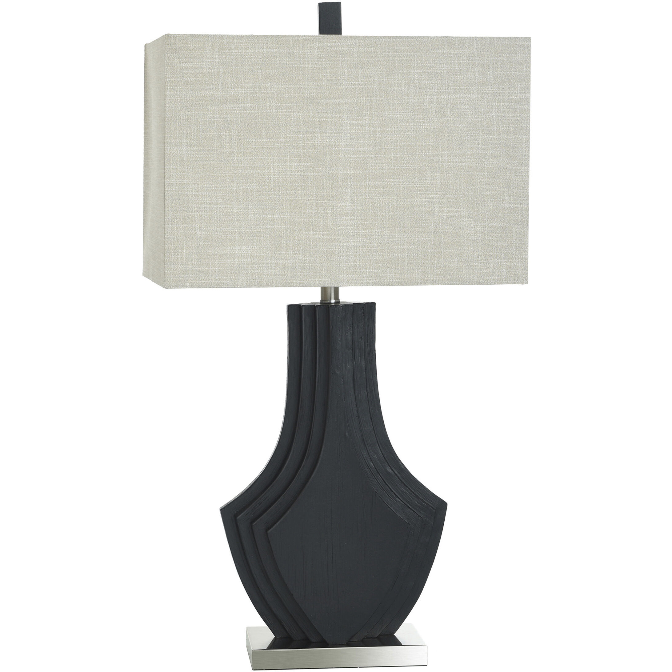 Cameron 32.5 inch 100.00 watt Satin Black Table Lamp Portable Light