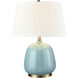 Bayview 22.5 inch 9 watt Light Blue Glazed Table Lamp Portable Light