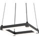 Stix Square LED 9.25 inch Satin Black Pendant Ceiling Light