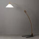 Melmar 80 inch 100.00 watt Walnut and Weathered Brass with Black Arc Floor Lamp Portable Light