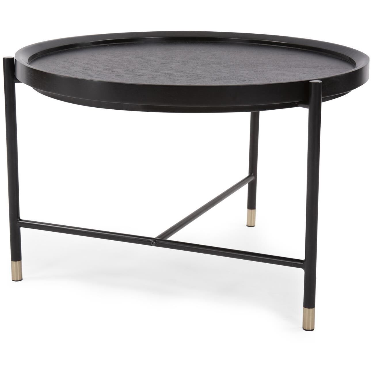 Soho 28 X 18 inch Dark Ash/Brass Coffee Table