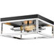 Canada 2 Light 12 inch Black & Chrome Flush Mount Ceiling Light