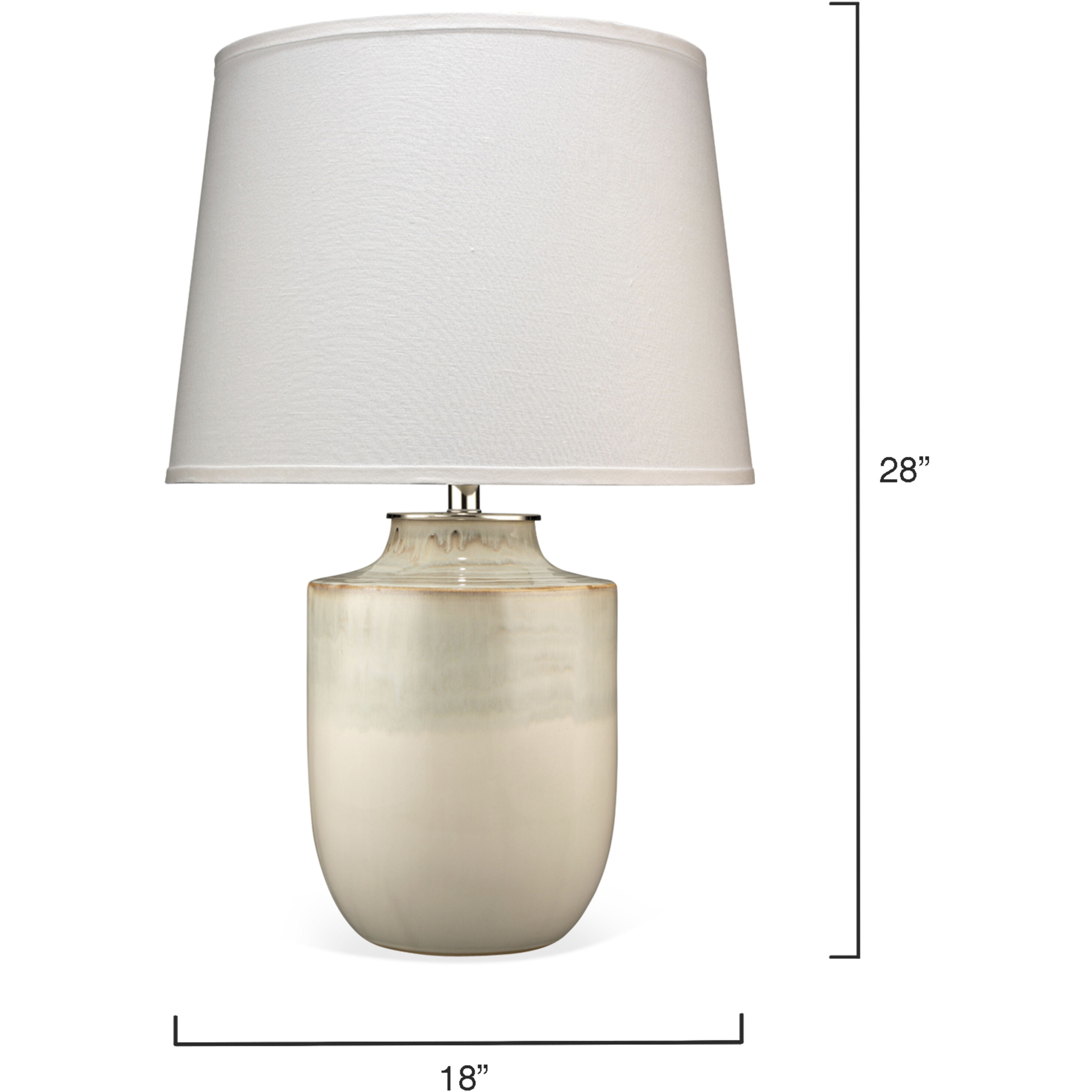 Lagoon 28 inch 150.00 watt Cream Ceramic Table Lamp Portable Light