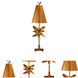 Azalea 34 inch 60.00 watt Gold Leaf With Blossom Element Table Lamp Portable Light, Flambeau