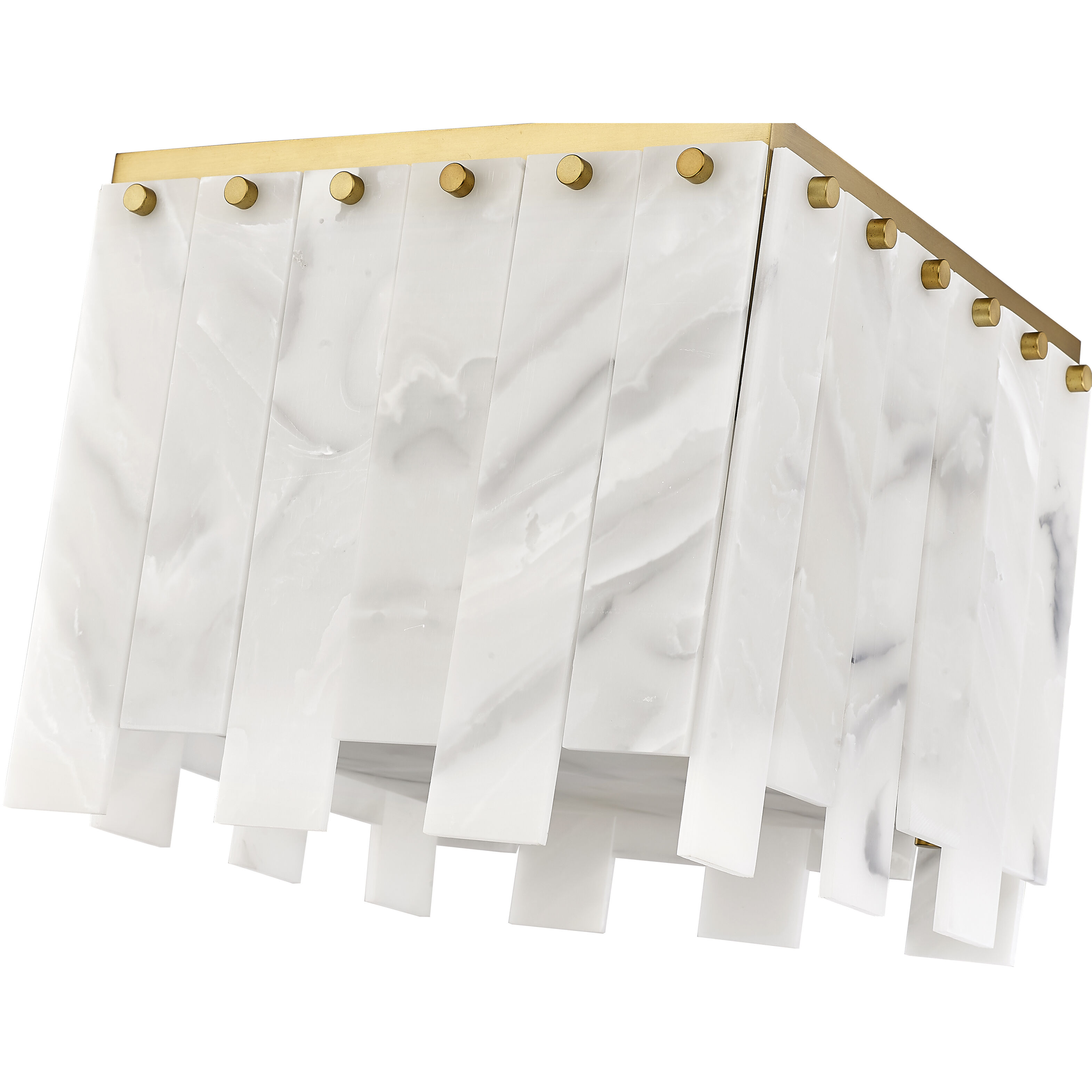 Viviana 4 Light 13.25 inch Rubbed Brass Flush Mount Ceiling Light