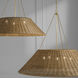 Marie Flanigan Corinne LED 36.25 inch Soft Brass Woven Hanging Shade Ceiling Light in Natural Wicker, Extra Large