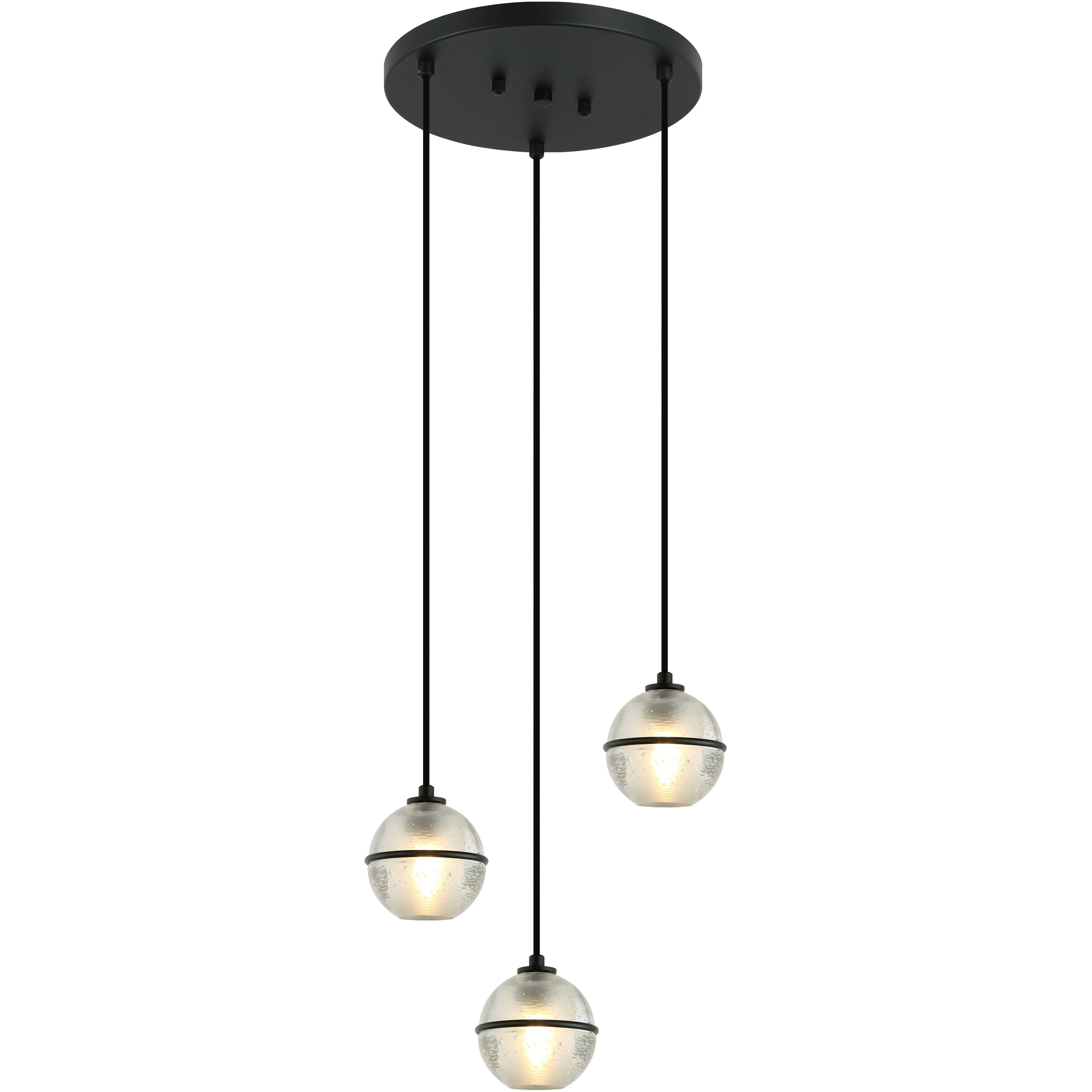 Misty 3 Light 13.63 inch Matte Black Pendant Ceiling Light