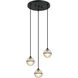 Misty 3 Light 13.63 inch Matte Black Pendant Ceiling Light