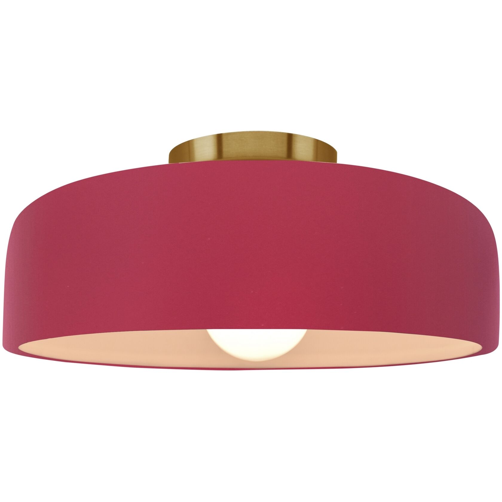 Radiance Collection - Spire 1 Light 10 inch Cerise Semi-Flush Ceiling Light, Form+Finish+Function