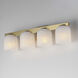 Scoop LED 29.5 inch Natural Aged Brass Bath Vanity Wall Light in Marble