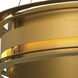 Bristol LED 24 inch Antique Gold Dining Chandelier Ceiling Light