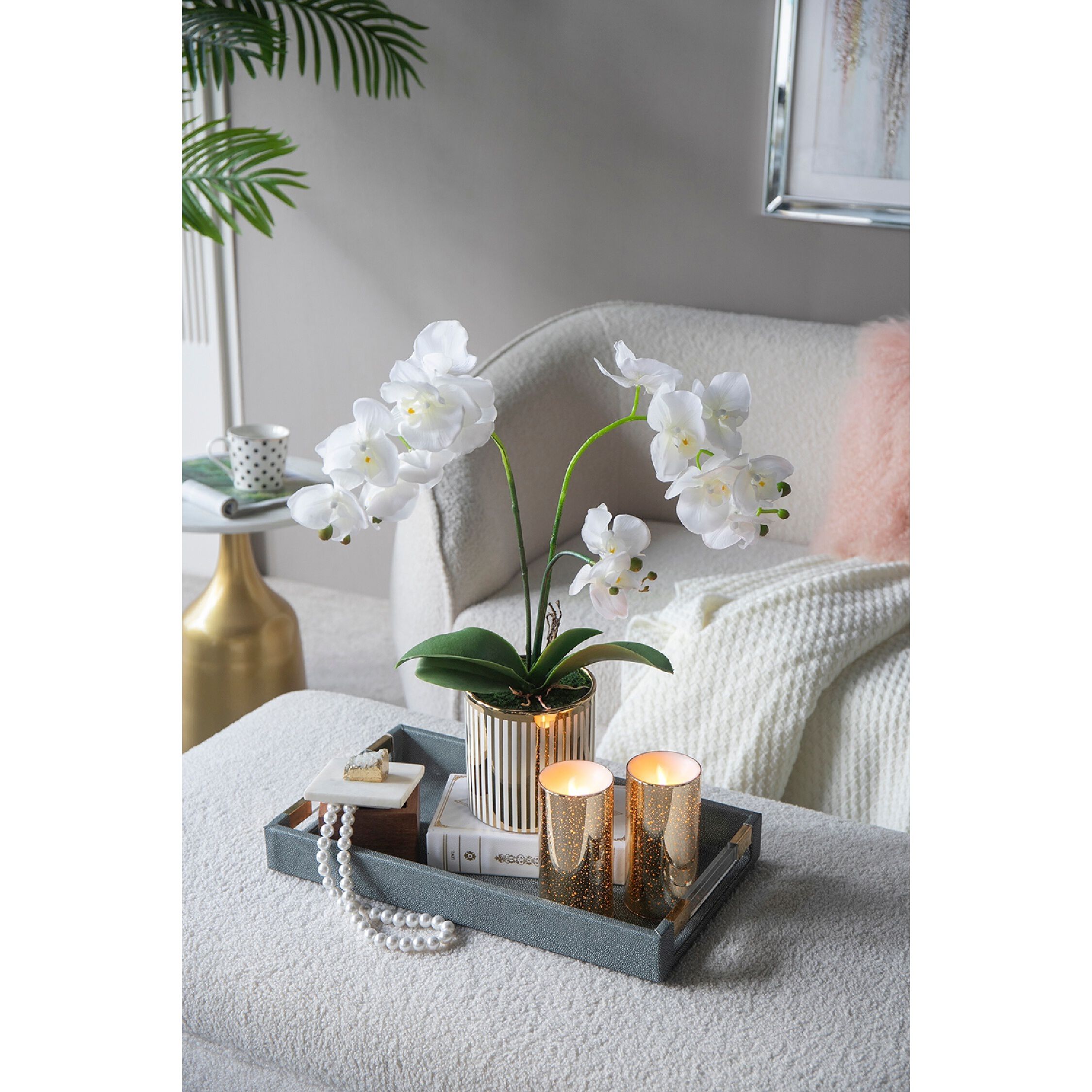 Speckled 6 X 3 inch LED Candle