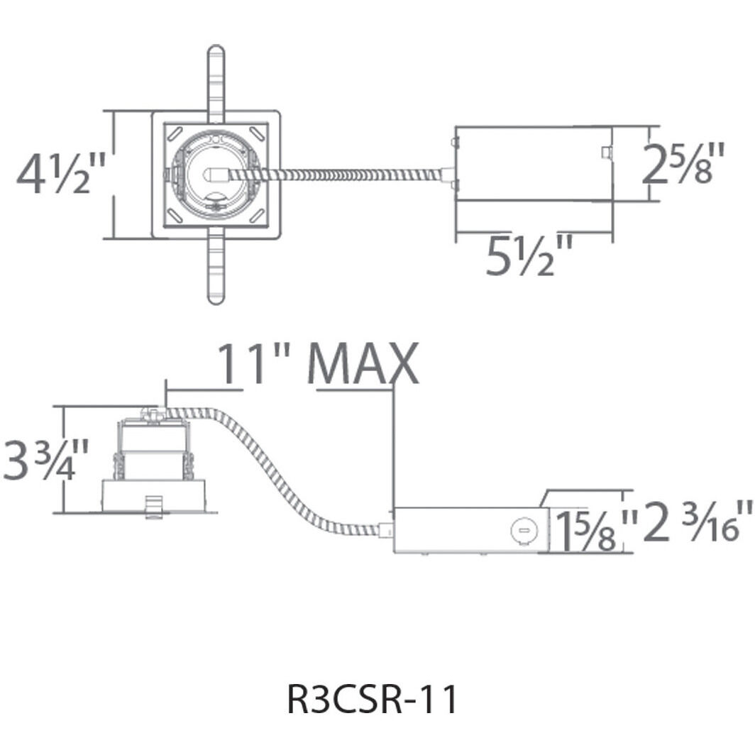 Ocularc LED Module - Driver Recessed Trims in 4000K, Square