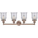 Canton 4 Light 33 inch Antique Copper Bath Vanity Light Wall Light in Seedy