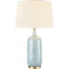 Port Isabel 28 inch 150.00 watt Blue with Brass Table Lamp Portable Light