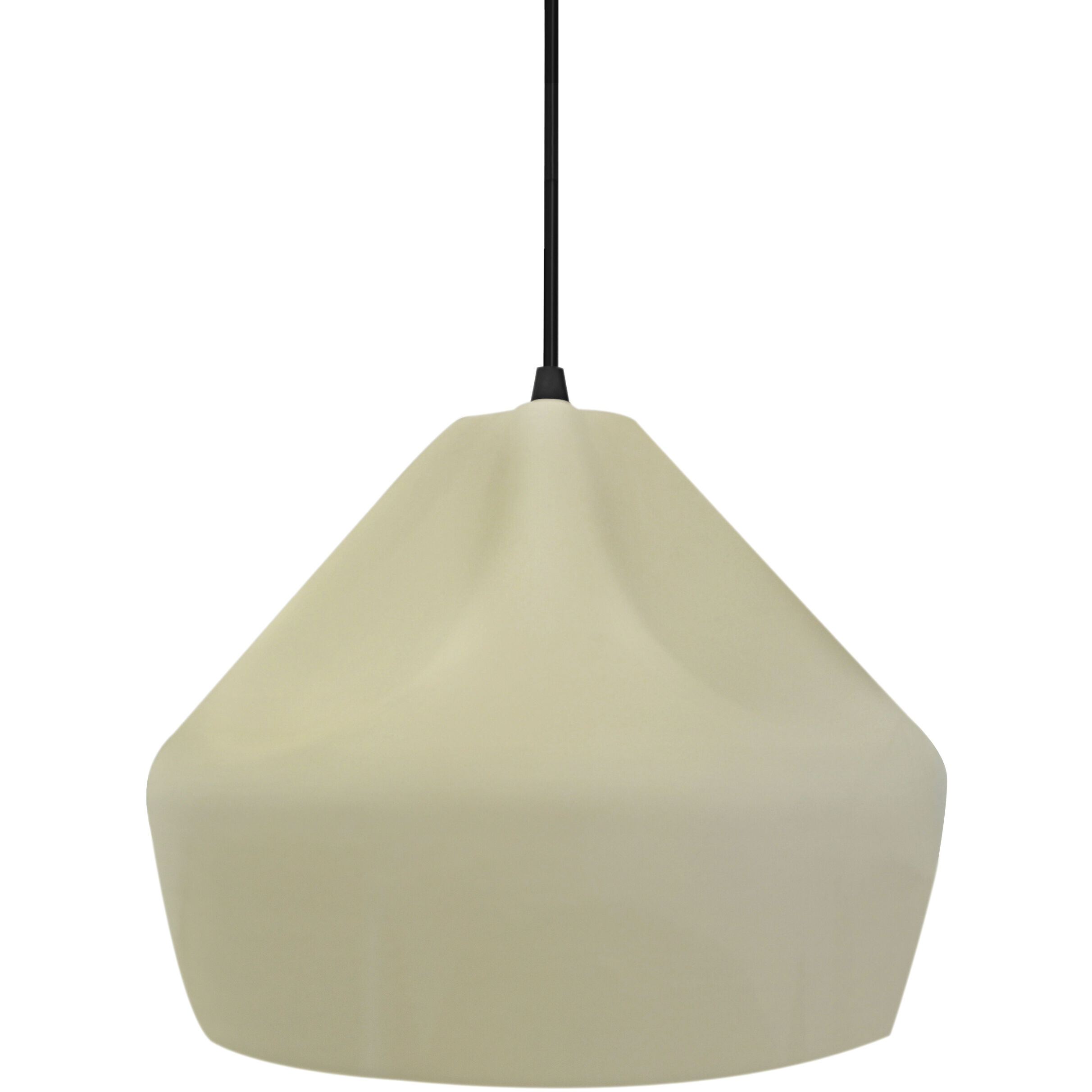 Radiance Collection - Crease Pendant Ceiling Light in Matte Black, Dedicated LED, Black Cord, Vanilla Gloss, 9W x 7H, Form+Finish+Function