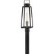 Hugh 1 Light 22 inch Black with Burnished Bronze Outdoor Post Mount