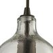 Hammered Glass 1 Light 5 inch Oil Rubbed Bronze Mini Pendant Ceiling Light in Clear Hammered Glass