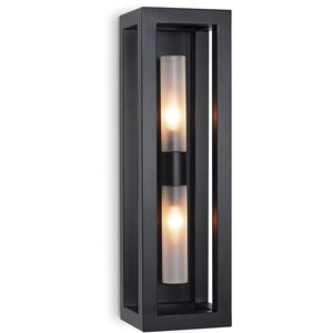 Coastal Living Montecito 1 Light 24 inch Black Outdoor Wall Sconce, Up-Down