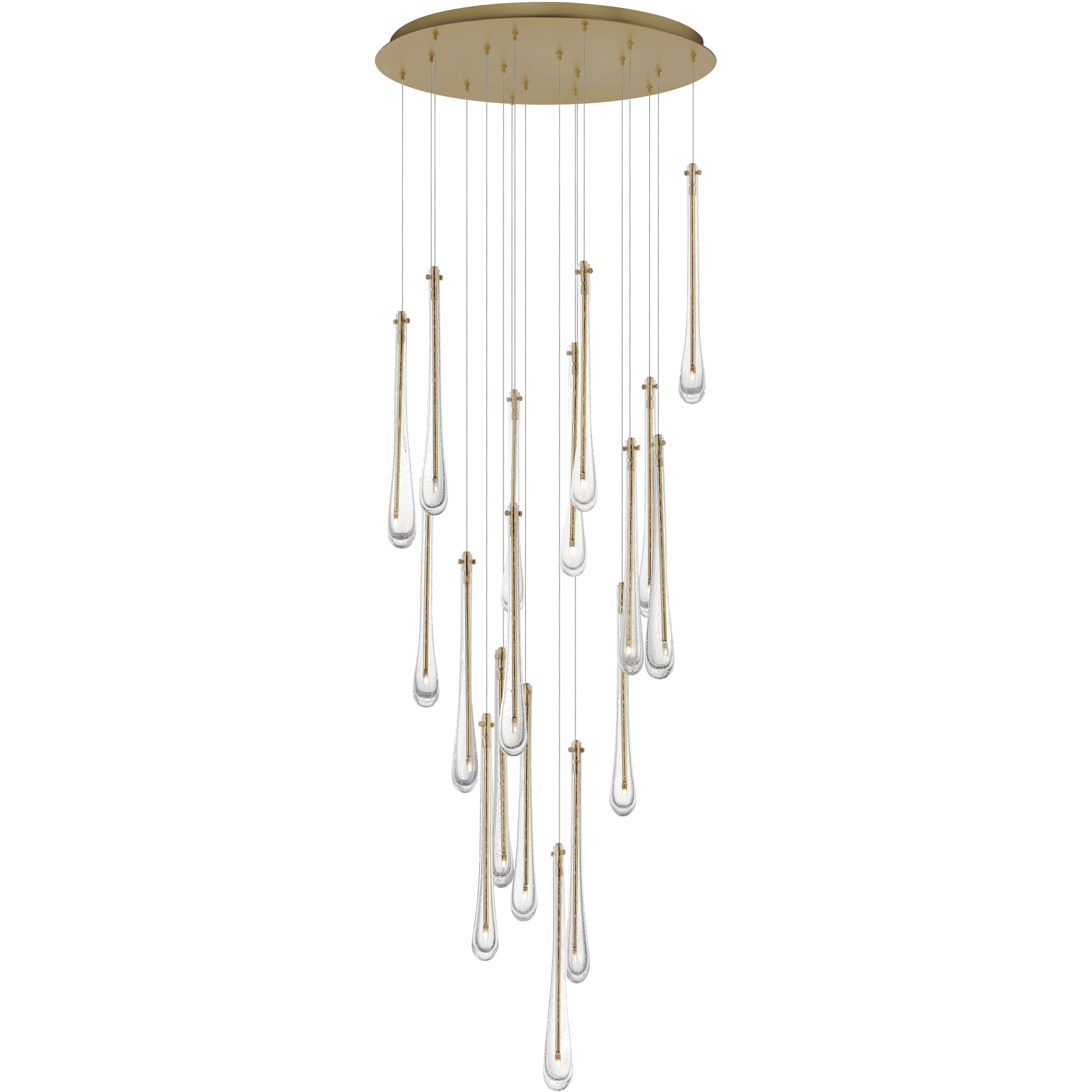 Stillo LED 25.5 inch Gold Multi-Light Pendant Ceiling Light