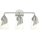 Lapas 3 Light 20.3 inch Sterling Bath Sconce Wall Light in Opal