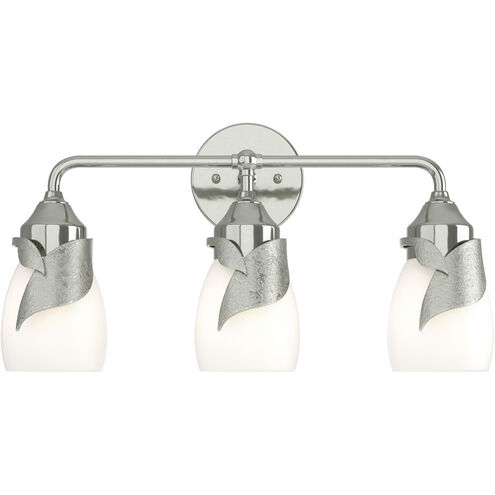 Lapas 3 Light 20.3 inch Sterling Bath Sconce Wall Light in Opal