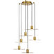 Sean Lavin Eaves LED Natural Brass Chandelier Ceiling Light, Integrated LED