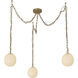 Alora Mood Cherise Multi Pendant Ceiling Light in Brushed Gold
