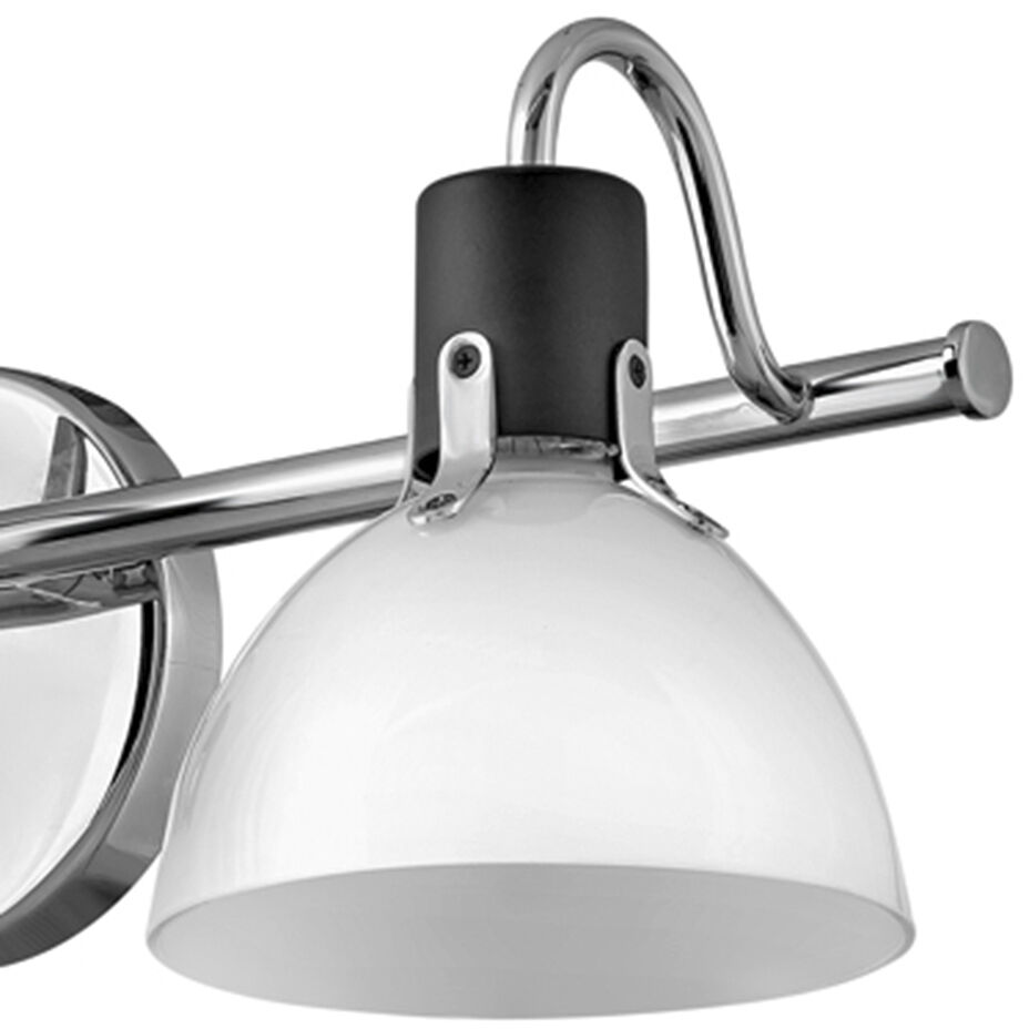 Argo 3 Light 24.5 inch Chrome with Black Vanity Light Wall Light