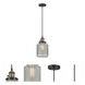 Franklin Restoration Stanton LED 6 inch Black Antique Brass Mini Pendant Ceiling Light
