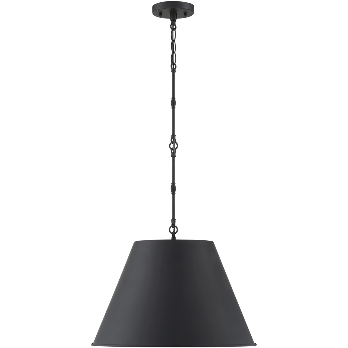 Alden 1 Light 18.25 inch Matte Black Pendant Ceiling Light, Essentials